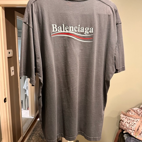 Balenciaga Charcoal Short Sleeve Tee